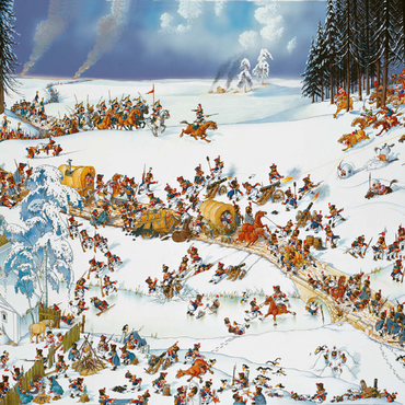 Darstellung des Puzzle Motivs Napoleon's Winter - Jean-Jacques Loup - Cartoon Classics 500 Puzzle 3D Modell