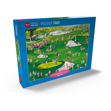 Darstellung des Puzzle Motivs Golfer’s Paradise - Blachon - Cartoon Classics 1000 Puzzle Schachtel Ansicht2