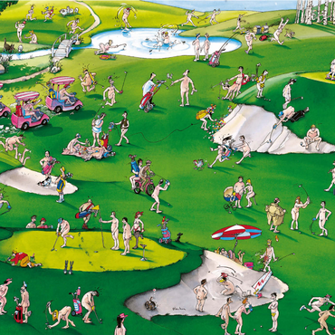 Darstellung des Puzzle Motivs Golfer’s Paradise - Blachon - Cartoon Classics 1000 Puzzle 3D Modell