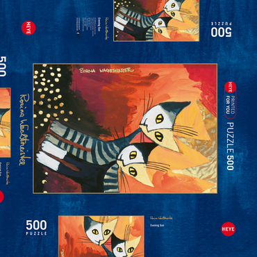 Darstellung des Puzzle Motivs Evening Sun - Rosina Wachtmeister 500 Puzzle Schachtel 3D Modell