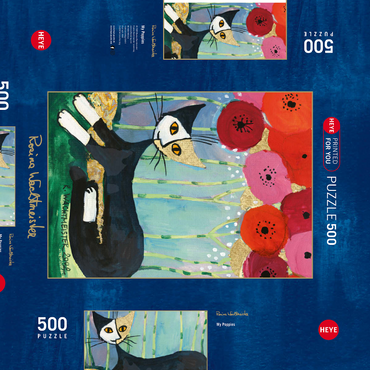 Darstellung des Puzzle Motivs My Poppies - Rosina Wachtmeister 500 Puzzle Schachtel 3D Modell
