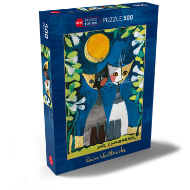 Darstellung des Puzzle Motivs Wachtmeister White Flowers - Rosina Wachtmeister 500 Puzzle Schachtel Ansicht2