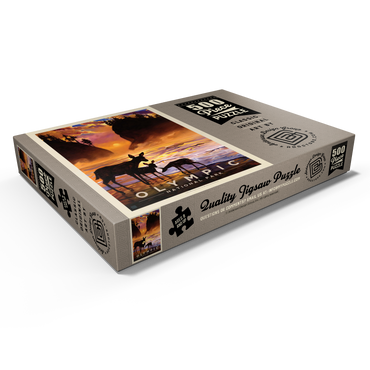 Darstellung des Puzzle Motivs Olympic National Park: Magical Moment, Vintage Poster 500 Puzzle Schachtel Ansicht1