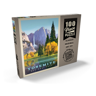 Darstellung des Puzzle Motivs Yosemite National Park: Golden Vista, Vintage Poster 100 Puzzle Schachtel Ansicht2