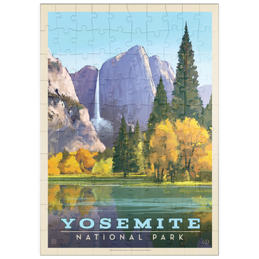Darstellung des Puzzle Motivs puzzleplate Yosemite National Park: Golden Vista, Vintage Poster 100 Puzzle