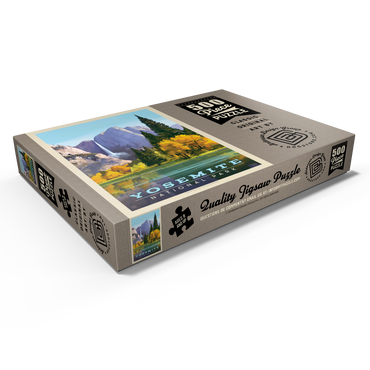 Darstellung des Puzzle Motivs Yosemite National Park: Golden Vista, Vintage Poster 500 Puzzle Schachtel Ansicht1