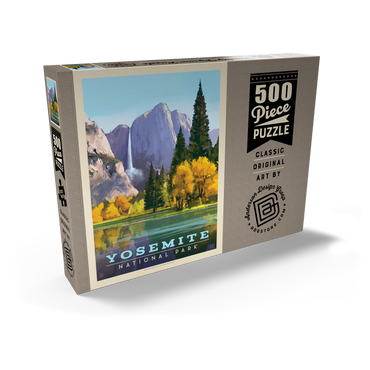 Darstellung des Puzzle Motivs Yosemite National Park: Golden Vista, Vintage Poster 500 Puzzle Schachtel Ansicht2