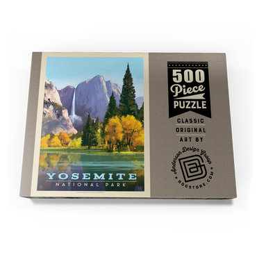 Darstellung des Puzzle Motivs Yosemite National Park: Golden Vista, Vintage Poster 500 Puzzle Schachtel Ansicht3