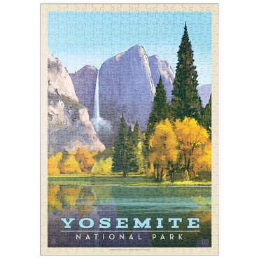 Darstellung des Puzzle Motivs puzzleplate Yosemite National Park: Golden Vista, Vintage Poster 500 Puzzle