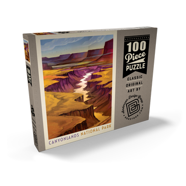 Darstellung des Puzzle Motivs Canyonlands National Park: River View, Vintage Poster 100 Puzzle Schachtel Ansicht2