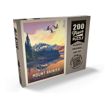 Darstellung des Puzzle Motivs Mount Rainier National Park: Daybreak, Vintage Poster 200 Puzzle Schachtel Ansicht2