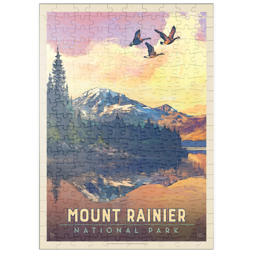 Darstellung des Puzzle Motivs puzzleplate Mount Rainier National Park: Daybreak, Vintage Poster 200 Puzzle