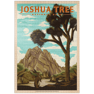 Darstellung des Puzzle Motivs puzzleplate Joshua Tree National Park - Where Trees Thrive in the Desert, Vintage Travel Poster 1000 Puzzle