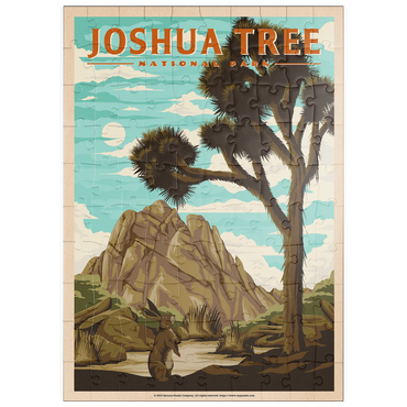 Darstellung des Puzzle Motivs puzzleplate Joshua Tree National Park - Where Trees Thrive in the Desert, Vintage Travel Poster 100 Puzzle