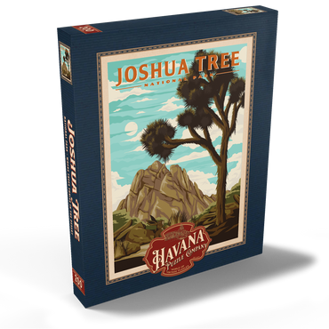 Darstellung des Puzzle Motivs Joshua Tree National Park - Where Trees Thrive in the Desert, Vintage Travel Poster 200 Puzzle Schachtel Ansicht2