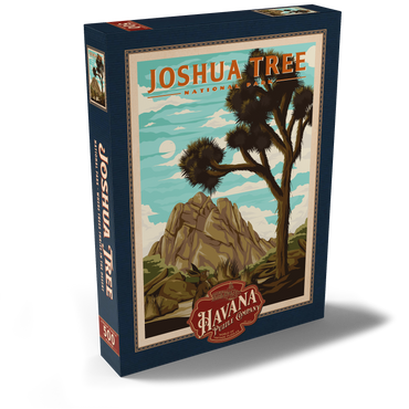 Darstellung des Puzzle Motivs Joshua Tree National Park - Where Trees Thrive in the Desert, Vintage Travel Poster 500 Puzzle Schachtel Ansicht2