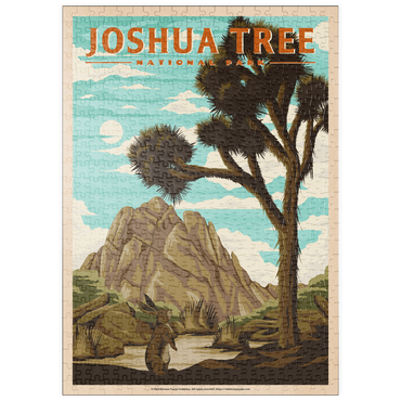 Darstellung des Puzzle Motivs puzzleplate Joshua Tree National Park - Where Trees Thrive in the Desert, Vintage Travel Poster 500 Puzzle