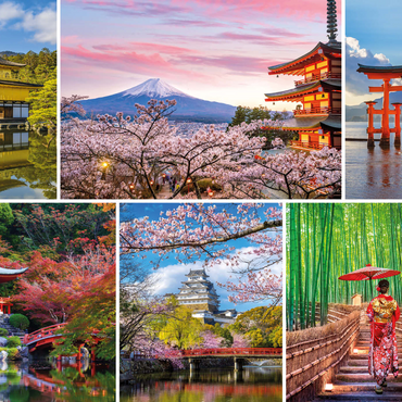 Darstellung des Puzzle Motivs Sehenswürdigkeiten in Japan - Mount Fuji 1000 Puzzle 3D Modell