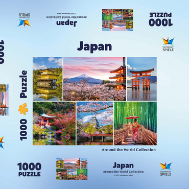 Darstellung des Puzzle Motivs Sehenswürdigkeiten in Japan - Mount Fuji 1000 Puzzle Schachtel 3D Modell