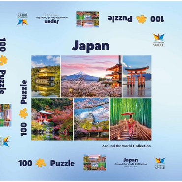 Darstellung des Puzzle Motivs Sehenswürdigkeiten in Japan - Mount Fuji 100 Puzzle Schachtel 3D Modell
