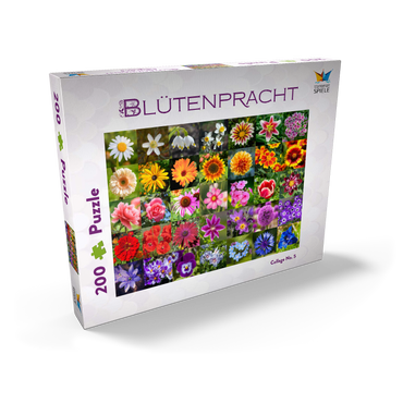 Darstellung des Puzzle Motivs Bunte Blumen-Collage Nr. 5 im Frühling und Sommer 200 Puzzle Schachtel Ansicht2