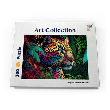 Darstellung des Puzzle Motivs Leopard im Pop-Art-Stil 200 Puzzle Schachtel Ansicht3