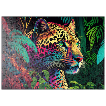 Darstellung des Puzzle Motivs puzzleplate Leopard im Pop-Art-Stil 200 Puzzle