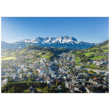 Darstellung des Puzzle Motivs puzzleplate Panorama-Blick auf Kitzbühel in Tirol, Österreich 1000 Puzzle