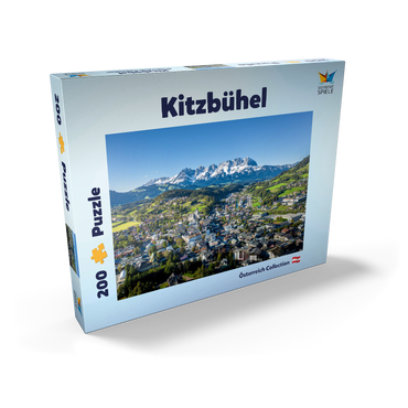Darstellung des Puzzle Motivs Panorama-Blick auf Kitzbühel in Tirol, Österreich 200 Puzzle Schachtel Ansicht2