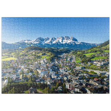 Darstellung des Puzzle Motivs puzzleplate Panorama-Blick auf Kitzbühel in Tirol, Österreich 500 Puzzle