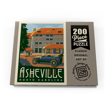 Darstellung des Puzzle Motivs Asheville, North Carolina, Vintage Poster 200 Puzzle Schachtel Ansicht3