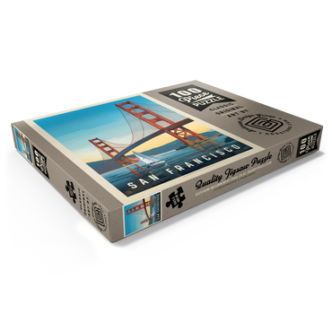 Darstellung des Puzzle Motivs San Francisco: Under The Golden Gate, Vintage Poster 100 Puzzle Schachtel Ansicht1