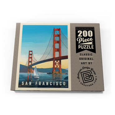 Darstellung des Puzzle Motivs San Francisco: Under The Golden Gate, Vintage Poster 200 Puzzle Schachtel Ansicht3