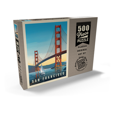 Darstellung des Puzzle Motivs San Francisco: Under The Golden Gate, Vintage Poster 500 Puzzle Schachtel Ansicht2