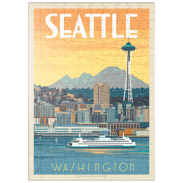 Darstellung des Puzzle Motivs puzzleplate Seattle, WA: Ferry, Vintage Poster 200 Puzzle