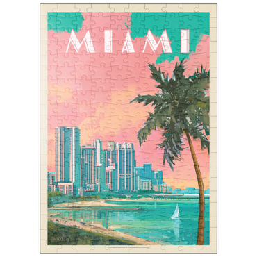Darstellung des Puzzle Motivs puzzleplate Miami, FL: South Beach, Vintage Poster 200 Puzzle
