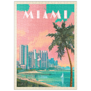 Darstellung des Puzzle Motivs puzzleplate Miami, FL: South Beach, Vintage Poster 500 Puzzle
