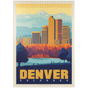 Darstellung des Puzzle Motivs puzzleplate Denver, Colorado: City Park, Vintage Poster 1000 Puzzle