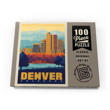 Darstellung des Puzzle Motivs Denver, Colorado: City Park, Vintage Poster 100 Puzzle Schachtel Ansicht3
