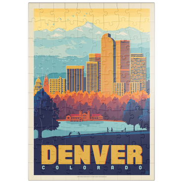 Darstellung des Puzzle Motivs puzzleplate Denver, Colorado: City Park, Vintage Poster 100 Puzzle