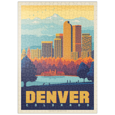 Darstellung des Puzzle Motivs puzzleplate Denver, Colorado: City Park, Vintage Poster 500 Puzzle