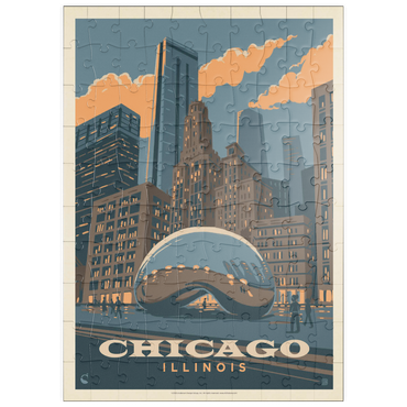 Darstellung des Puzzle Motivs puzzleplate Chicago, IL: Magic Bean, Vintage Poster 100 Puzzle