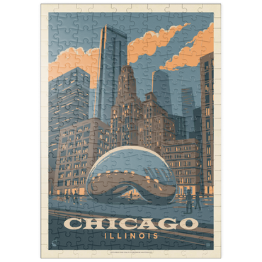 Darstellung des Puzzle Motivs puzzleplate Chicago, IL: Magic Bean, Vintage Poster 200 Puzzle