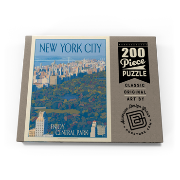 Darstellung des Puzzle Motivs New York City: Enjoy Central Park, Vintage Poster 200 Puzzle Schachtel Ansicht3