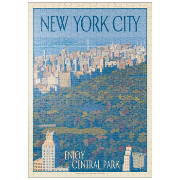 Darstellung des Puzzle Motivs puzzleplate New York City: Enjoy Central Park, Vintage Poster 500 Puzzle