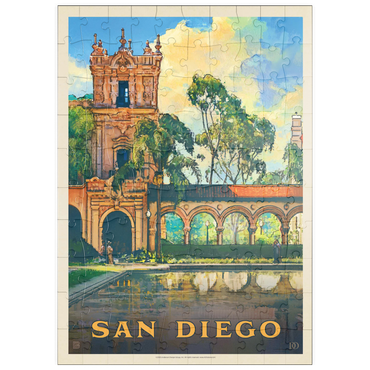 Darstellung des Puzzle Motivs puzzleplate San Diego, CA: Balboa Park, Vintage Poster 100 Puzzle