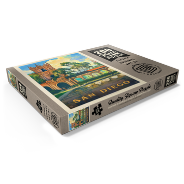 Darstellung des Puzzle Motivs San Diego, CA: Balboa Park, Vintage Poster 200 Puzzle Schachtel Ansicht1
