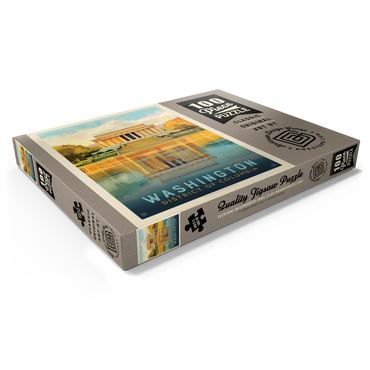 Darstellung des Puzzle Motivs Washington, DC: Lincoln Memorial, Vintage Poster 100 Puzzle Schachtel Ansicht1