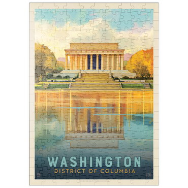 Darstellung des Puzzle Motivs puzzleplate Washington, DC: Lincoln Memorial, Vintage Poster 200 Puzzle