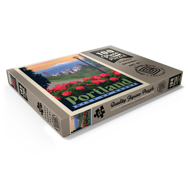 Darstellung des Puzzle Motivs Portland, Oregon: City Of Roses, Vintage Poster 100 Puzzle Schachtel Ansicht1